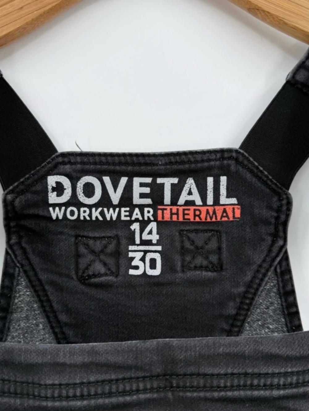 Dovetail Workwear Freshley Hotswap Thermal Denim Overalls - Black - 14x30 - Picture 5 of 9